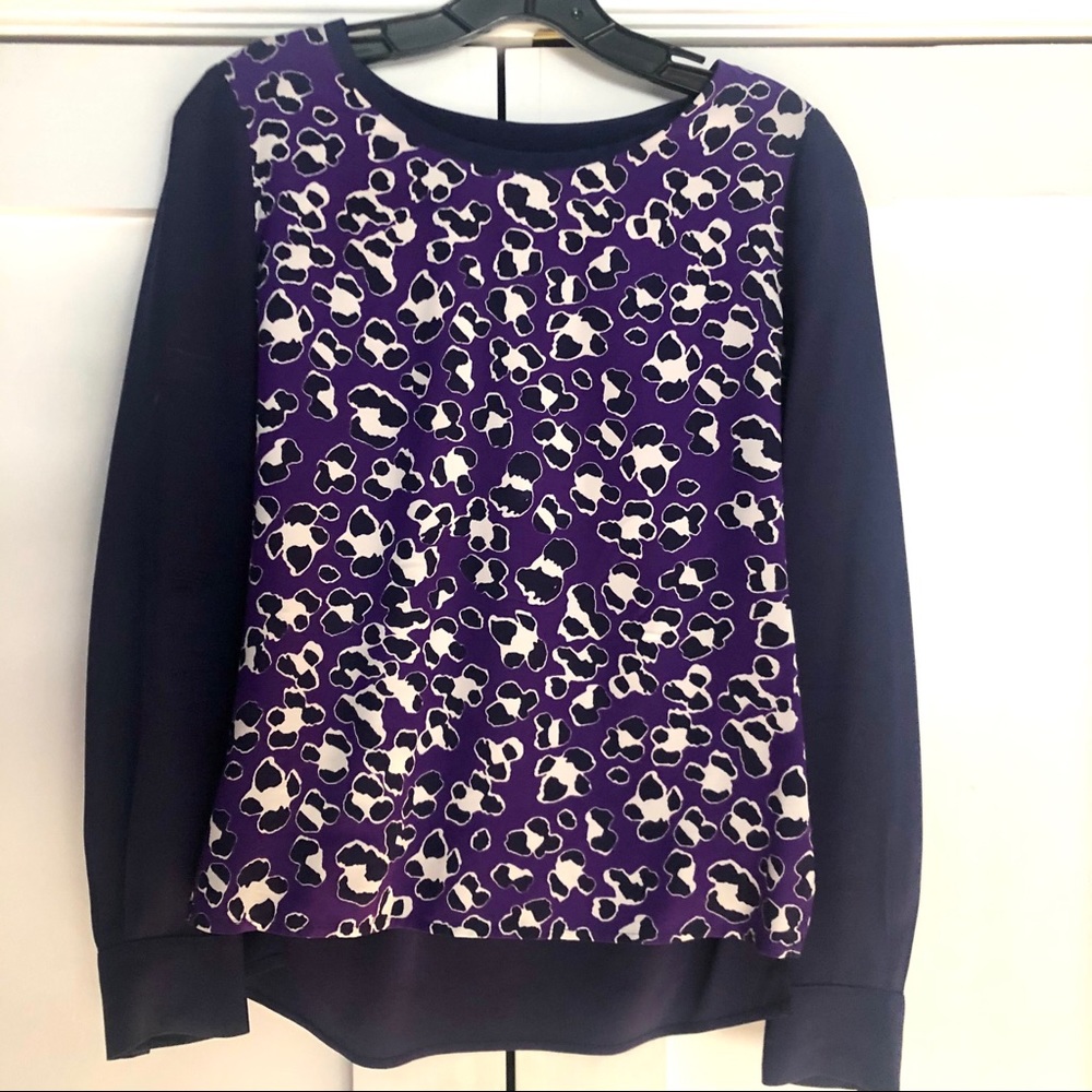 Diane Von Furstenberg animal print blouse Sz 0